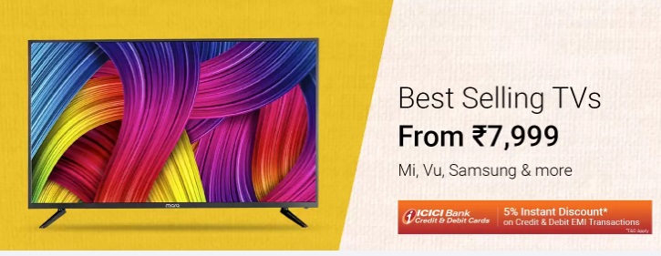 India Desire : Get Upto 50% Off On Marq By Flipkart Televisions From Rs 6999 At Flipkart [Extra 10% Off Via All Bank Cards]